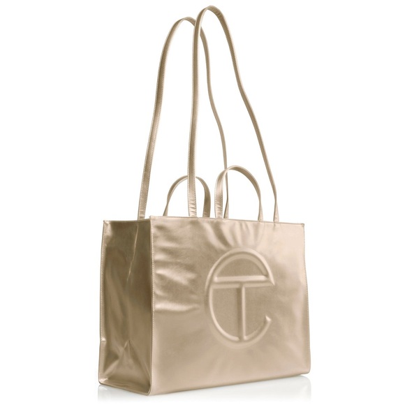 Telfar Handbags - Telfar Shimmering Gold medium Tote Bag